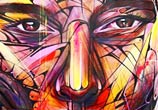 Canvas in progress acryl painting by Alex Hopare