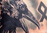 Crow  tattoo by Alexander Romashev