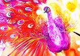 Peacock watercolor painting by Art Jongkie