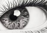 Black and Gray Eye drawing by Ayman Arts