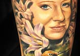Woman portrait tattoo by Benjamin Laukis