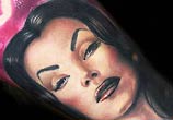 Tattoo of Vampira woman by Benjamin Laukis
