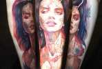 Woman tattoo by Benjamin Laukis 