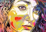 Abstract woman portrait by C215