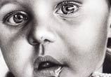 Baby portrait drawing by Charles Laveso