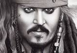 Johny Depp as Jack Sparrow drawing by Charles Laveso
