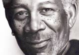 Morgan Freeman portrait drawing by Charles Laveso