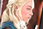 Daenerys Targaryen color drawing by Craig Deakes