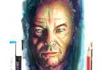 Jack Nicholson pencil drawing by Craig Deakes
