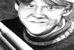Ron Weasley pencil drawing by Gina Friderici