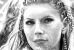 Lagertha pencil drawing by Helene Kupp