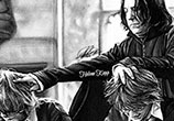 Severus Badass Snape pencil drawing by Helene Kupp