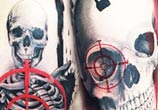 Skulls and skelton tattoo by Ivan Trapiani