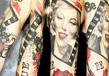 Trash sleeve tattoo by Ivan Trapiani