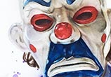Clown mask Joker airbrush by Jonathan Knight Art