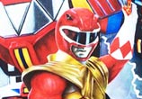 Red power Ranger painting by Jonathan Knight Art