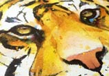 Watercolor Tiger painting by Jonathan Knight Art