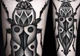 Beetle dotwork tattoo by Kamil czapiga