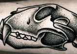 Animal Skull dotwork tattoo by Kamil Czapiga