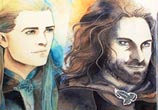 Legolas and Aragorn watercolor painting by Kinko White