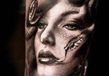 Medusa snake tattoo by Led Coult