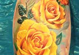 Yellow rose tattoo by Led Coult
