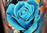 Blue Rose tattoo by Lehel Nyeste