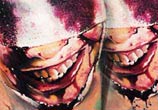 Horror face tattoo by Lehel Nyeste