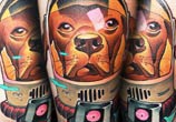 Space Dog tattoo by Lehel Nyeste