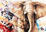 Elephant painting by Louise Terrier