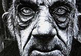 Old man portrait2 drybrush by Lukas Lukero Art