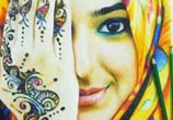 Henna girl color drawing by Mahmoud Madane