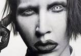 Marilyn Manson portrait pencil drawing by Miriam Galassi