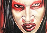 Marilyn Manson tattoo portrait by Nikko Hurtado, United States