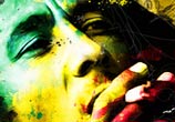 Bob Marley, mixed media by Patrice Murciano