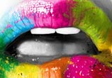 Color Lips, mixed media by Patrice Murciano