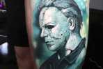 Michael Myers tattoo by Paul Acker