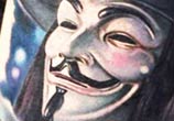 V for Vendetta tattoo by Paul Acker