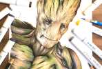 Groot drawing by Stephen Ward