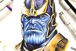 Thanos marker drawing by Stephen Ward