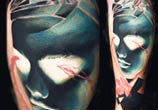 Inverted face tattoo by Timur Lysenko