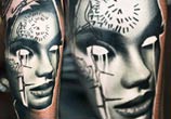 Inverted face 2 tattoo by Timur Lysenko