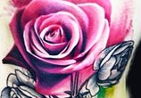 Pink rose  tattoo by Timur Lysenko