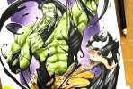 Hulk vs Venom drawing by Tom Chanth Art