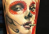 Muerte tattoo by Valentina Ryabova