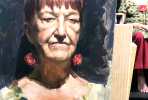 Woman portrait painting by Valentina Ryabova