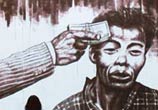 Money kills streetart by Wild Drawing