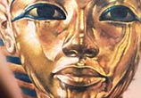 Tutankhamun gold Mask tattoo by Zsofia Belteczky